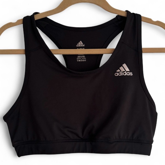 Adidas Techfit Black Racerback Sports Bra Compression Support Top Yoga Size XL - Picture 1 of 5